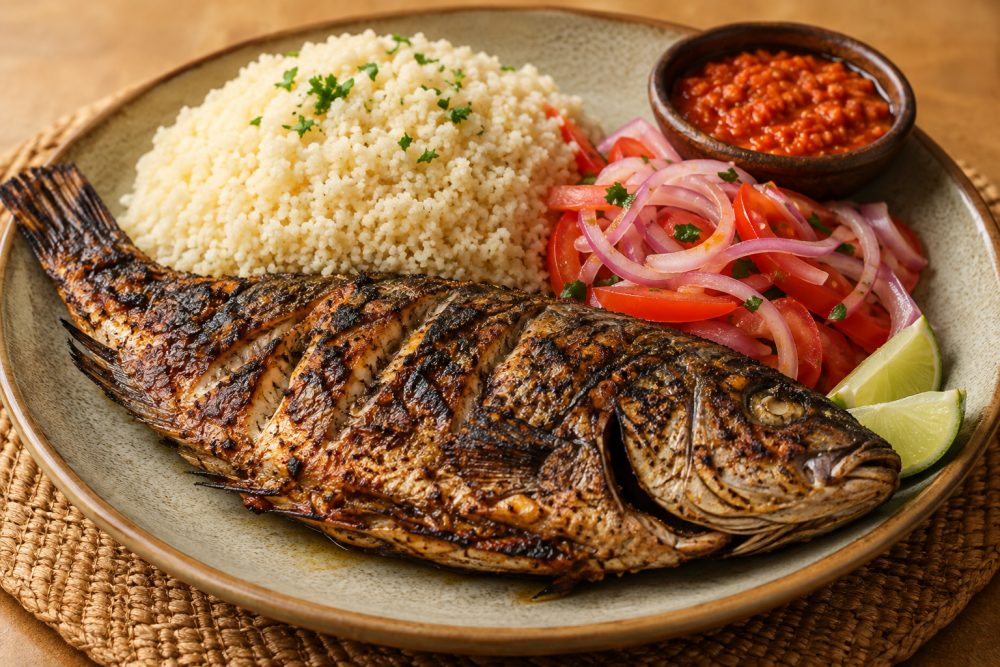 Attiéké & Grilled Fish