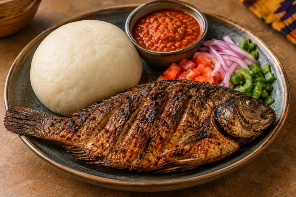 Banku & Grilled Tilapia